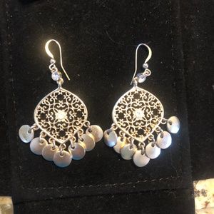 Golden colour dangle earrings